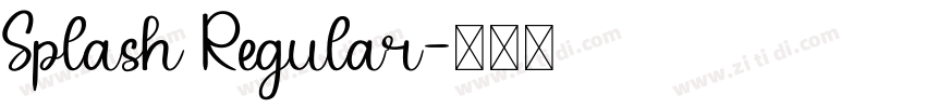 Splash Regular字体转换